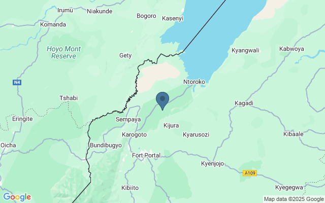 Kaart met locatie Semuliki National Park